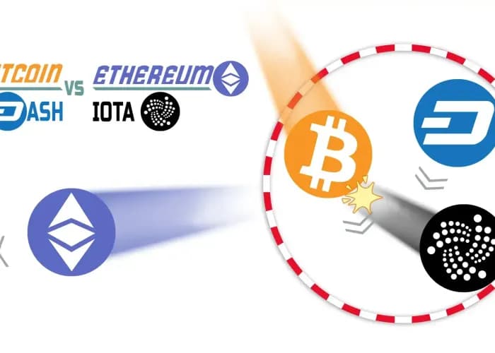 BITCOIN vs ETHEREUM DASH IOTA
