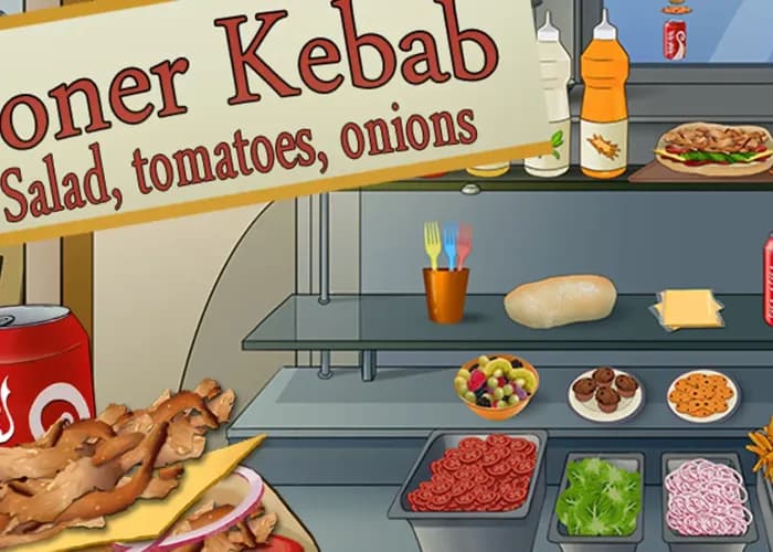 Döner Kebab : salade, tomates, oignons