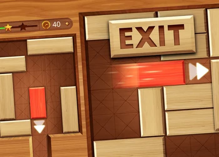 EXIT : unblock red wood block