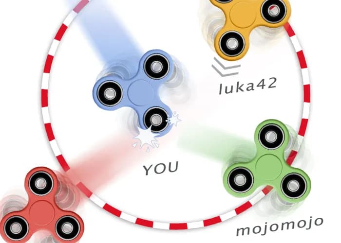 Fidget spinner: 4 players game